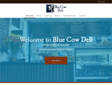 Tablet Screenshot of bluecowdeli.com